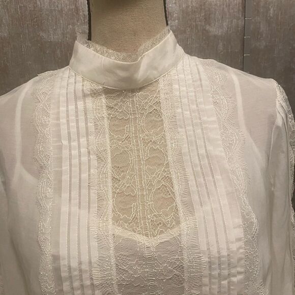 White House Black Market Celine Victorian blouse, size 6 - Picture 2 of 12